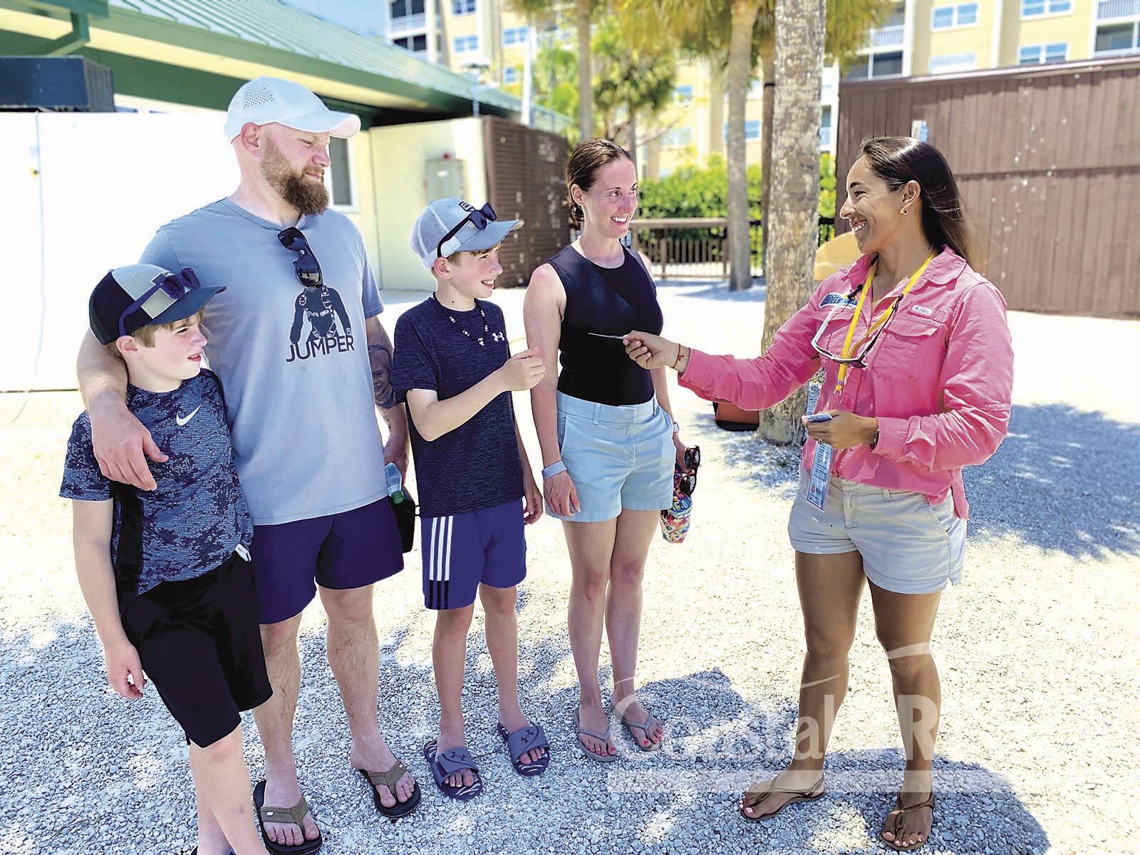 6. Maria Reilly of Florida Adventures and Rentals thanks departing passengers.jpg